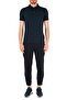 Men's Brand Logo Basic Crew Neck Short Sleeve Navy Blue T-Shirt - 4