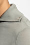 Men's Long Sleeve Stand Collar Logo Khaki Sweater - 3