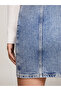 Women's Denim Logo Casual Blue Dress - 4