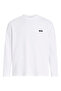 Men's Brand Logo Cotton Casual White T-Shirt - 2