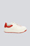 Men's 100% Leather Brand Logo Red Sneaker