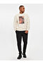 Men's Brand Logo Long Sleeve Comfortable Beige Sweatshirt - 2