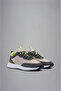 Men's Lace-Up Walking Sneaker with Logo Detail in Beige - 4