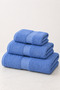 3-Piece Bath, Hand, Face and Shaving Beard Towels - Blue Towel Set - Towels