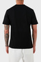 Men's Brand Logo Short Sleeve Round Neck Black T-Shirt - 2