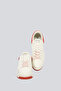 Men's 100% Leather Brand Logo Red Sneaker - 4