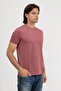 Men's Patterned Round Neck Short Sleeve Red T-Shirt - 3