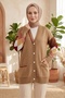 Baklava Pattern Knitwear Cardigan 1243 - Mink - 2