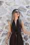 Coffee Low-Cut Zippered Jumpsuit - 2