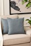 Petrol Blue Single Linen Woven Throw Pillow Cover, Decorative Throw Pillow