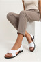 Women's Sandals Open Toe Cross-Strapped Flat Sole Closed Back Casual Summer Comfortable Stylish Shoes - 3