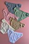 Women's Cotton 6 Separate Color Ribbed Stretchy Triangle Slip Briefs - 5