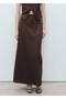 Straight-Cut Linen-Blend Skirt