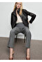 Straight Cut Mid-Rise Pants - 7