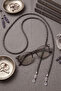سلسلة نظارات لامعة مرصعة
