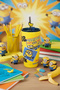 Minions Licensed Steel Flask with Straw 530 ml 17 cm - 2