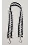 إكسسوارات الحقائب موديل Ledi Wicker Knit موديل أسود وأبيض ومقبض حقيبة معدني فضي - 4
