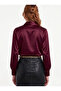 Women's Satin Shawl Detail Blouse - 2