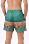 Men's Swim Shorts with Zipper Pockets and Mesh Lining, Quick-Dry Premium - Aqua Green - 2