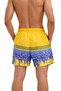 Men's Swim Shorts with Zipper Pockets and Mesh Lining, Quick Dry Premium - Yellow - 3