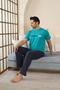 100% Cotton Short-Sleeve Men's Pajama Set with Pocket Details - 3