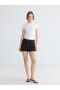 High Waist Ripped Detailed Women's Jean Shorts (S6)