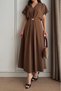 Vatkali, Dress with Tie at the Waist and Accessory Details Key37285 - 3