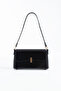 Black Covered Baguette Women's Hand and Shoulder Bag - 2