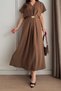 Vatkali, Dress with Tie at the Waist and Accessory Details Key37285