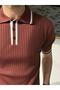 Stripe Detail Knitwear T-Shirt - 4