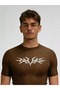 Savage Compression Tight / Slim Crew Neck T-Shirt Brown Unisex Youth