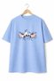 Unisex Oversize T-Shirt Eyes Printed 100% Cotton T-Shirt Comfortable Fit