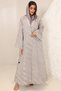 Luxury Grey Organza Abaya with Inner Hareer Satin Lightweight Abaya for Summer & Formal Wear - 3