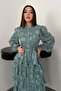 Ruffled Layered Layered Dress with Jacquard Stripes - 3