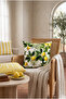 Lemon Garden Themed Decorative 5-Piece Throw Pillow Cover and Runner Set - 7