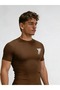 Comporession Dar / Slim Crew Neck T-Shirt Brown Unisex Youth - 2