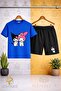 Children's Kromi 2-Piece Side by Side Printed Crew Neck 3-Piece T-Shirt - Shorts Set - 3