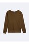 Reglan Sleeve Basic Green Sweatshirt