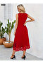 Women's Floral Patterned Midi Length Summer Dress - 2