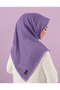 Flamli Cotton Anti-Sweat Scarf, Can Be Used in 4 Seasons, 100X100 Cm, Lilac Color