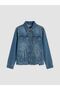 Lcw Vision Shirt Collar Women's Jean Jacket - 5