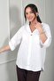 Women's Button Detailed Italian Cotton Oversize Blouse