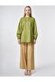 100% Cotton Striped Scalloped Tunic Matcha Green - 3