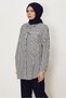 Striped Shirt Collar Tunic 46359 - 3