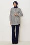 Striped Shirt Collar Tunic 46359 - 2