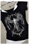 بلوزة بأكمام قصيرة وياقة على شكل ميدالية من Black Sword Warrior Angel Madonna - 2