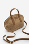 Women's Hand Knitted Double Zipper Closure Hand and Shoulder Bag Soper Taba Wicker - 7