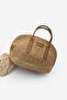 Women's Hand Knitted Double Zipper Closure Hand and Shoulder Bag Soper Taba Wicker - 2