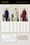 Plus Size Hijab Two-Piece Set – Seersucker Fabric Buttoned Tunic and Pants Set - 2