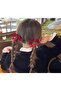 Double Cherry Figured Pen Buckle Set with Red Velvet Ribbon - 2 Pieces